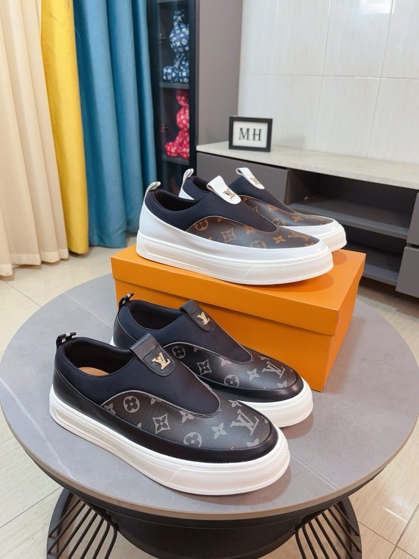 Louis Vuitton Monogram Slip-On Sneakers — front