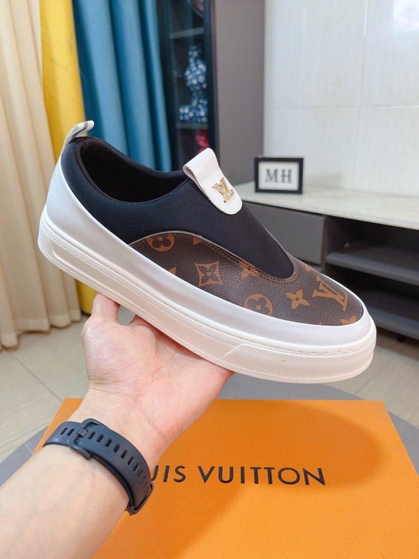 Louis Vuitton Monogram Slip-On Sneakers — model