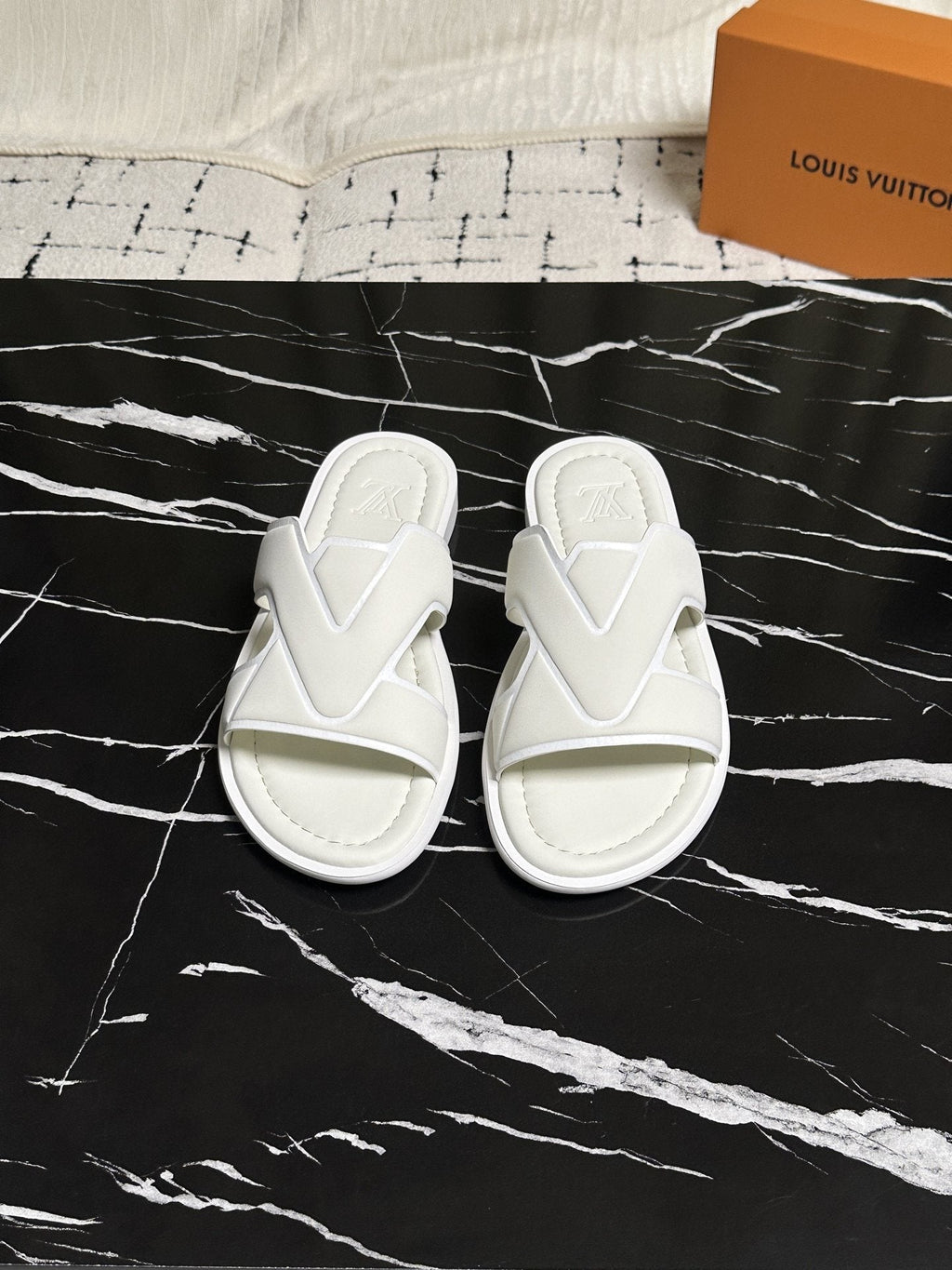Louis Vuitton V-Detail Slide Sandals — hero