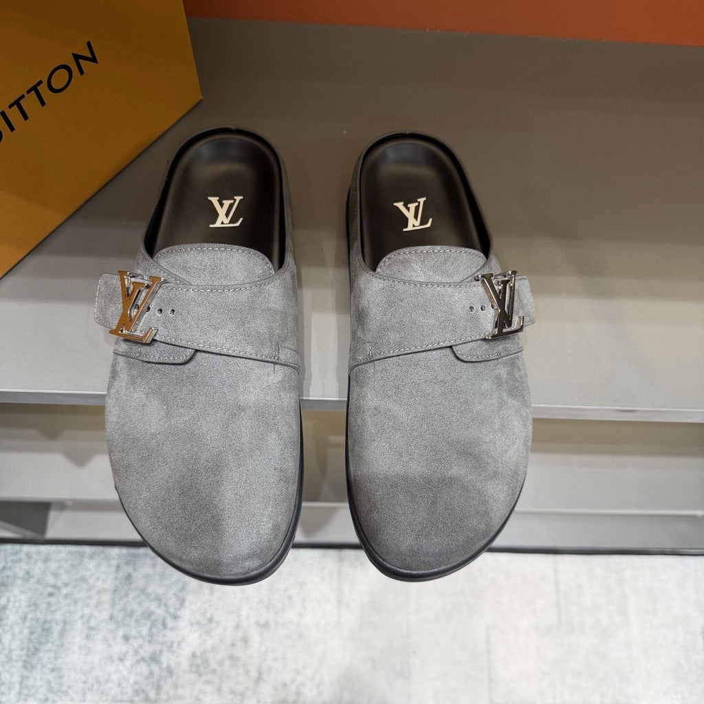 Louis Vuitton Buckled Monogram Mule Shoes — hero