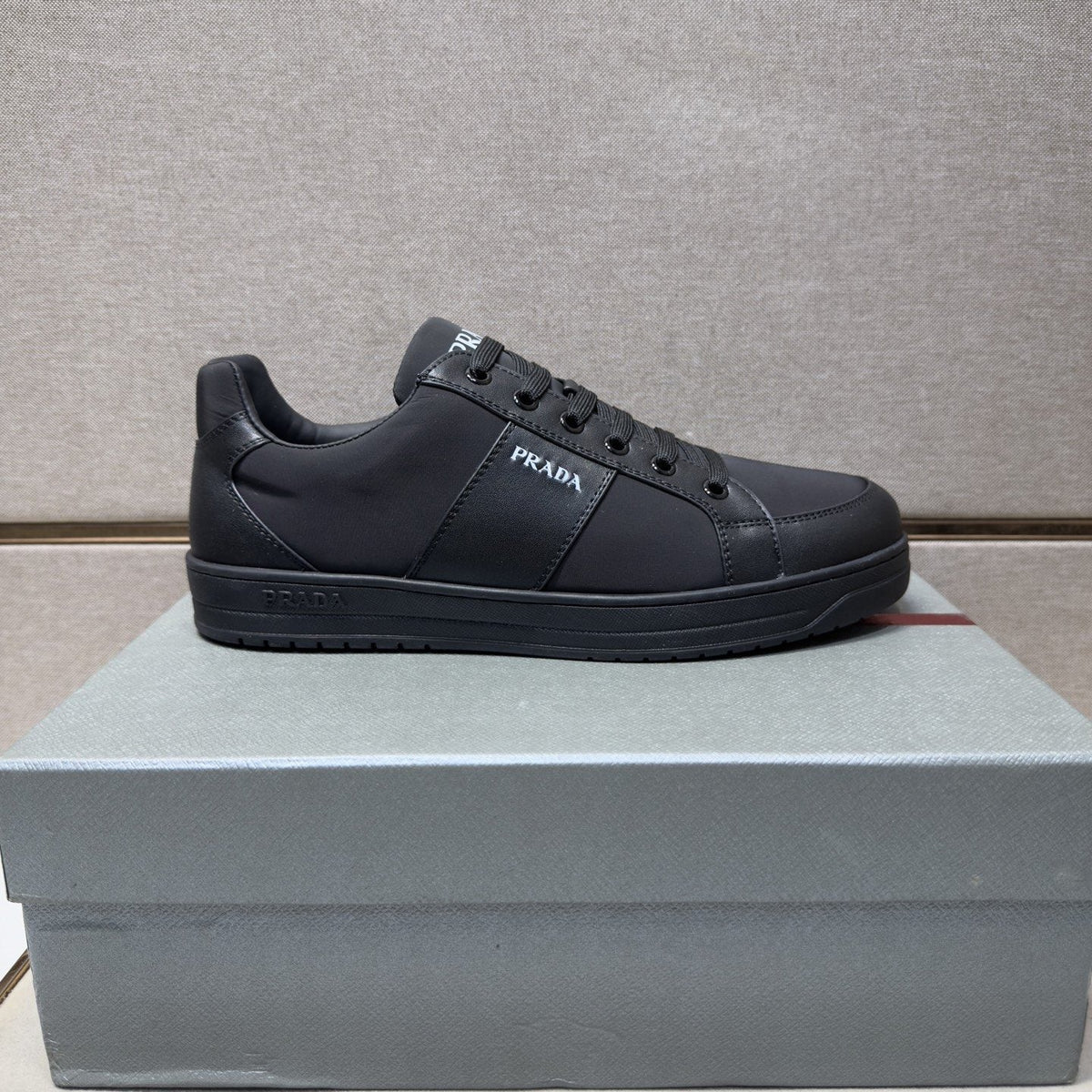 Prada Men's Low-Top Lace-Up Sneakers — side