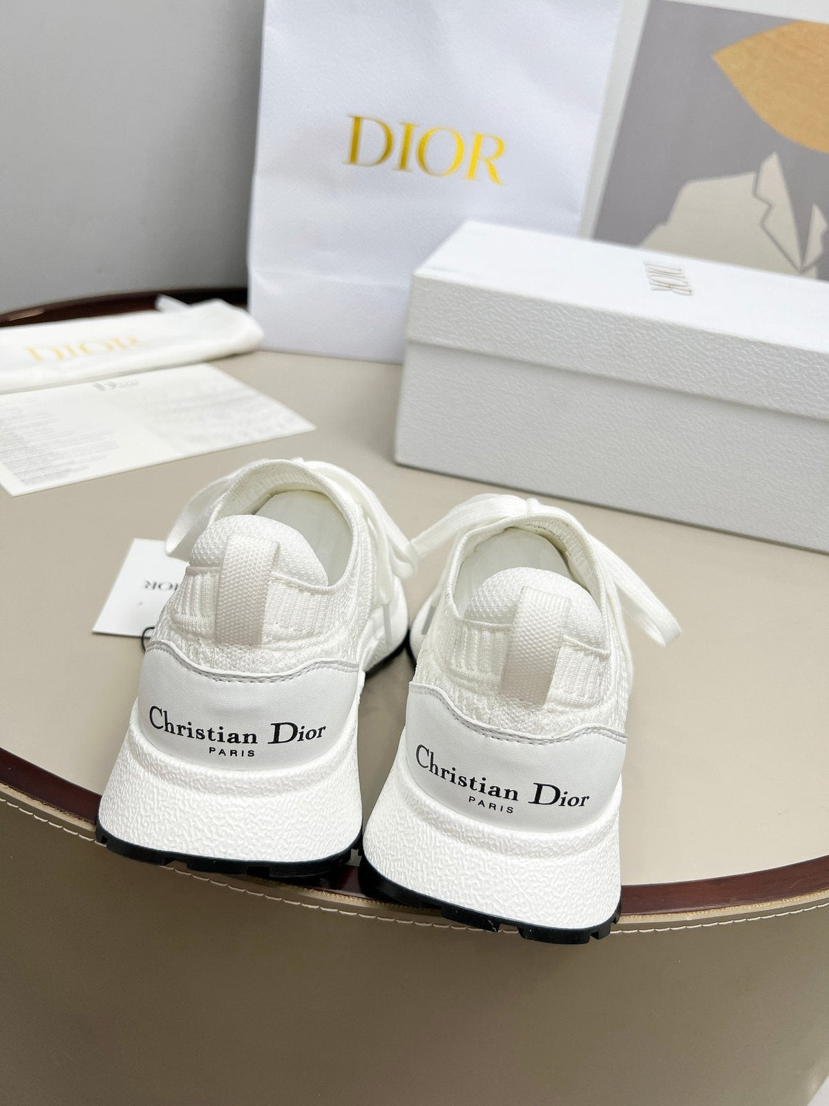 Dior Knit Lace-Up Sneakers — back