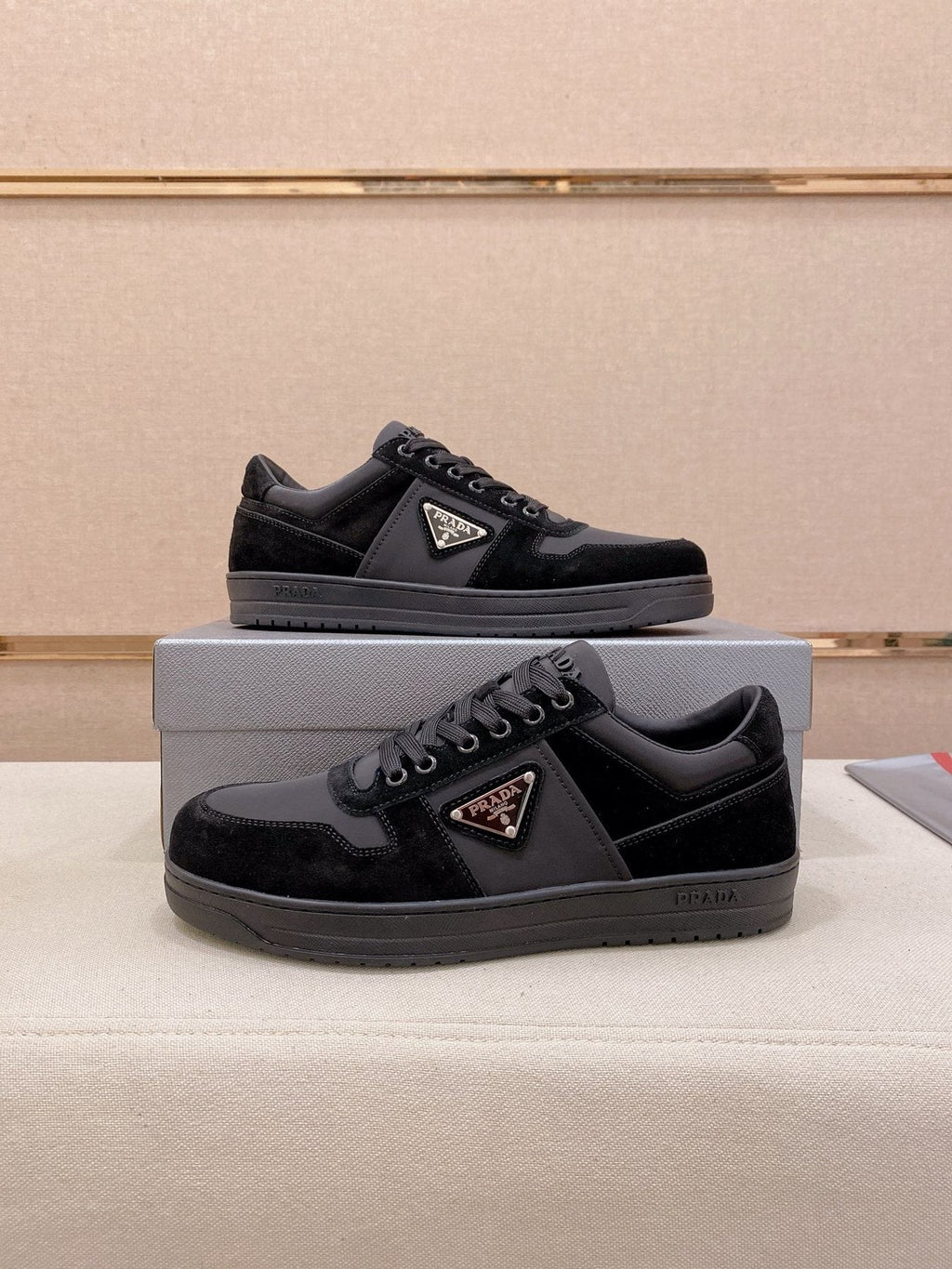 Prada Panel Low-Top Sneakers — side