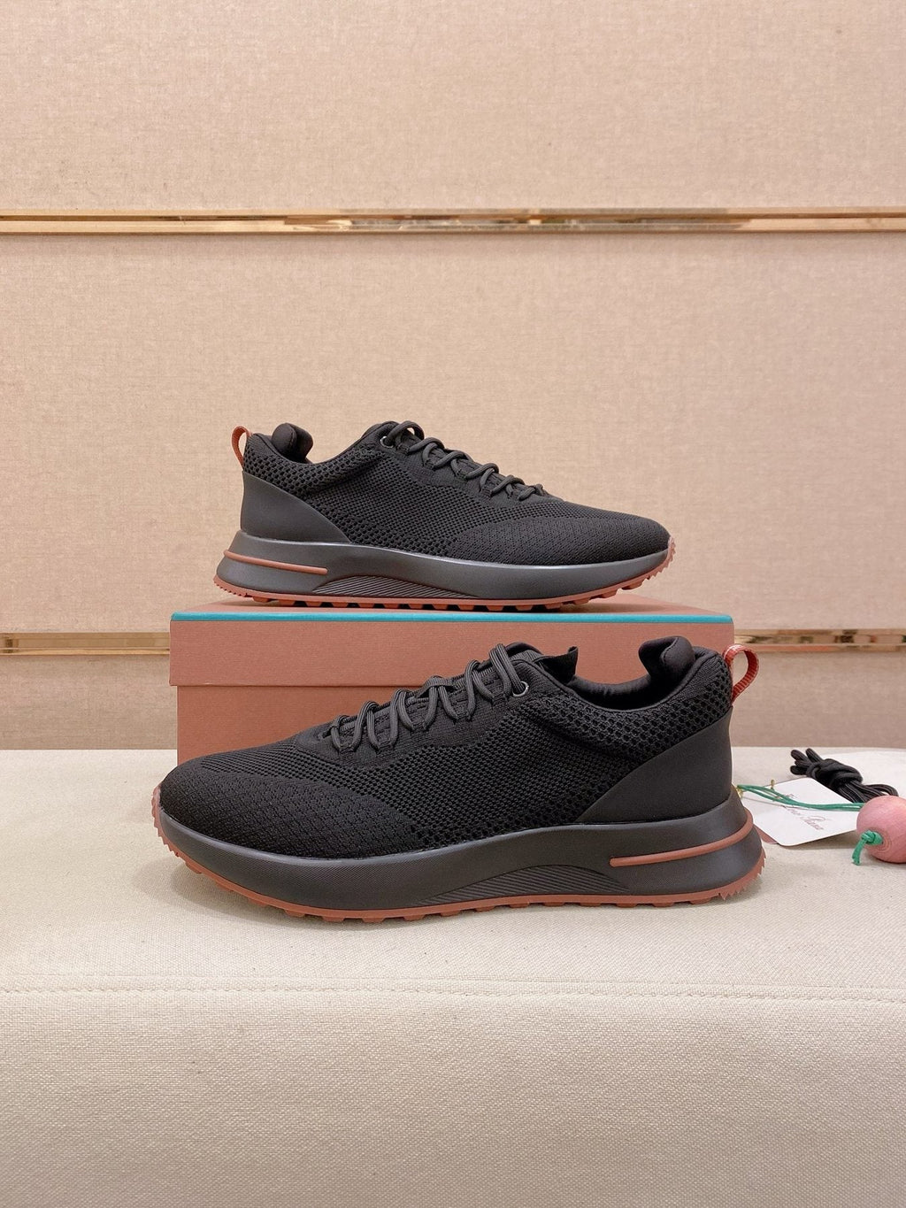 Loro Piana Knit Low-Top Sneakers — side