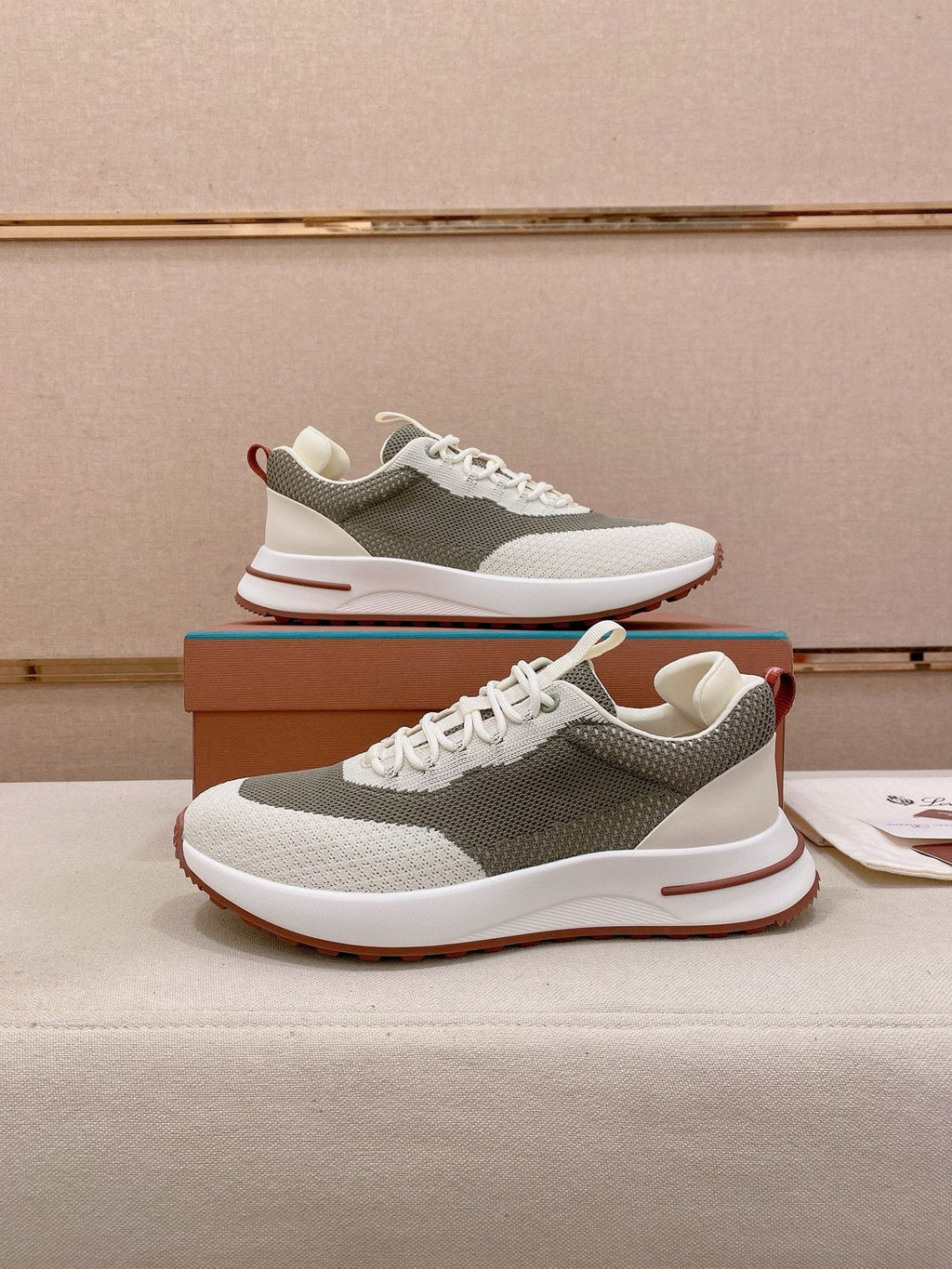 Loro Piana Knit Low-Top Sneakers — side
