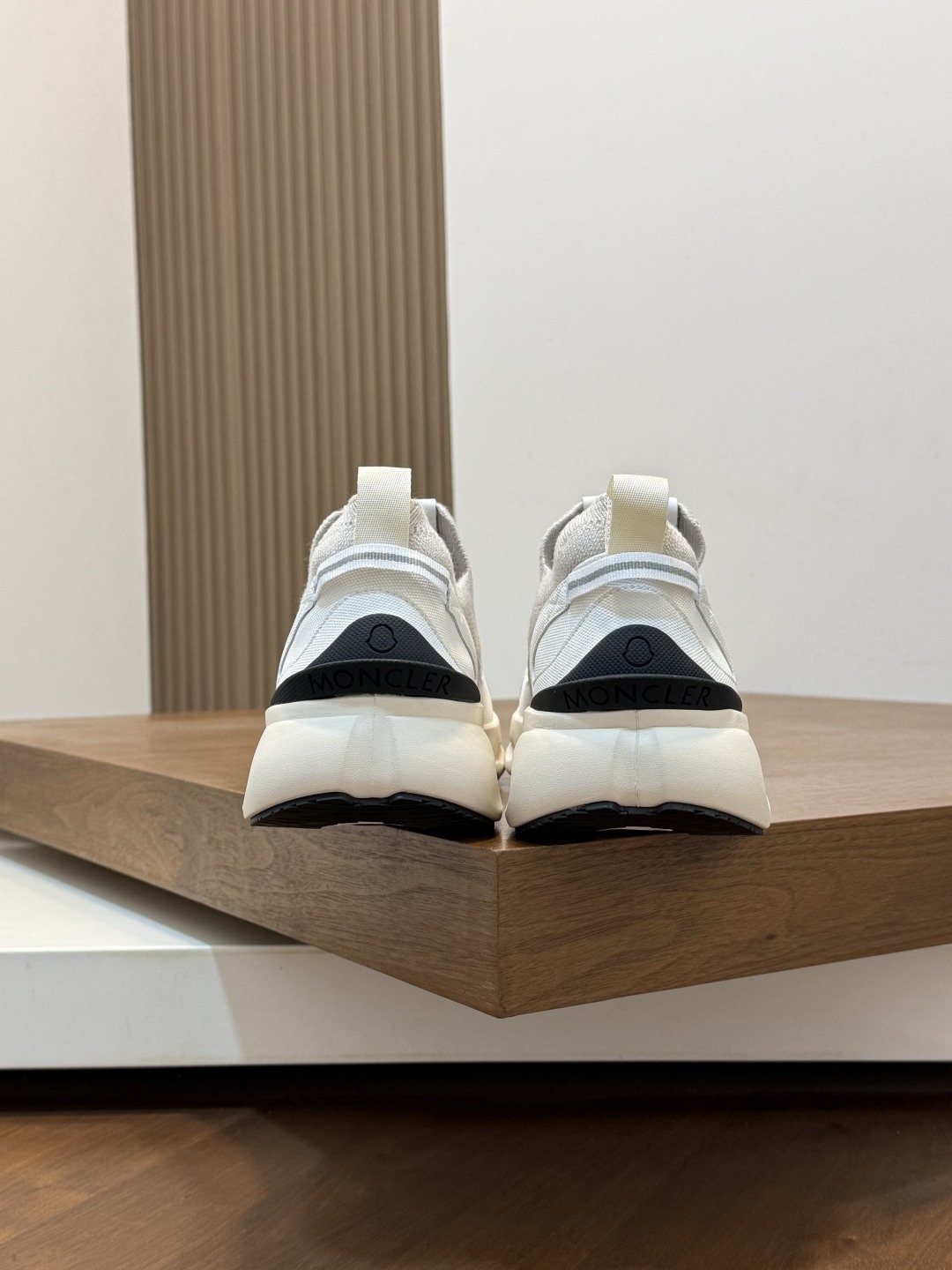 Moncler Off-White Slip-On Sneakers — back