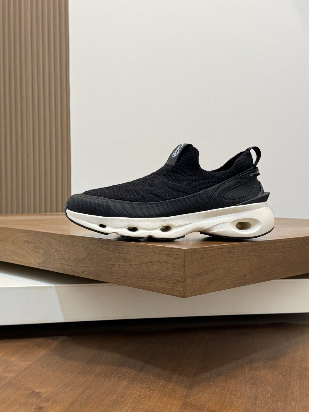 Moncler Off-White Slip-On Sneakers — side