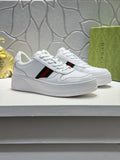 Gucci White Green-Red Stripe Sneakers — hero