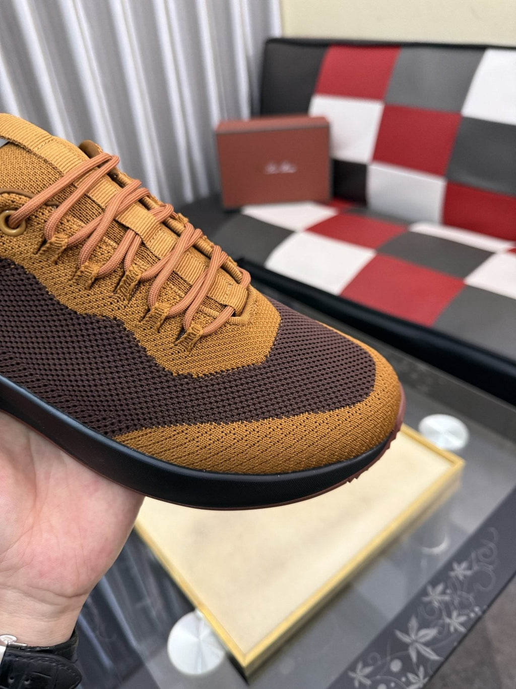 Two-Tone Low-Top Sneakers — detail