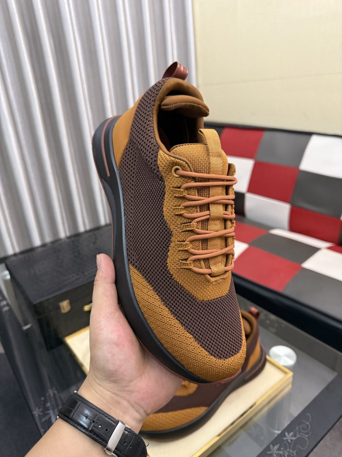 Two-Tone Low-Top Sneakers — front