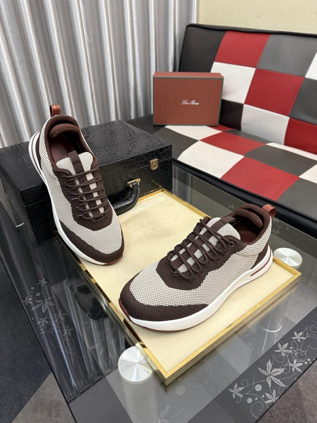 Two-Tone Low-Top Sneakers — front
