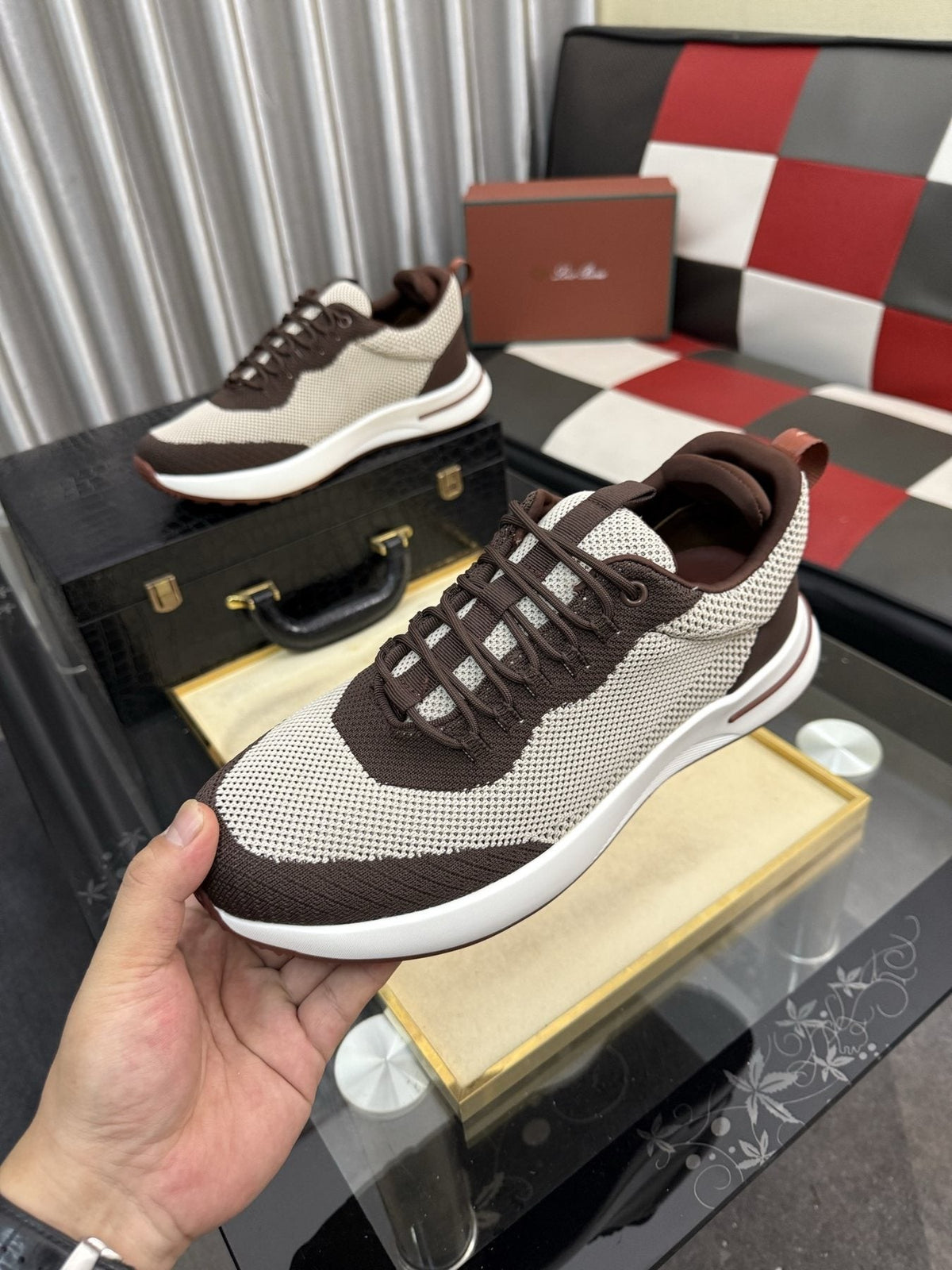 Two-Tone Low-Top Sneakers — front