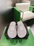 Comehearts Embroidered Open-Back Slippers — front