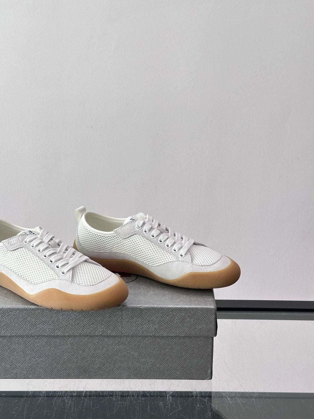 Prada Low-Top Perforated Sneakers — side