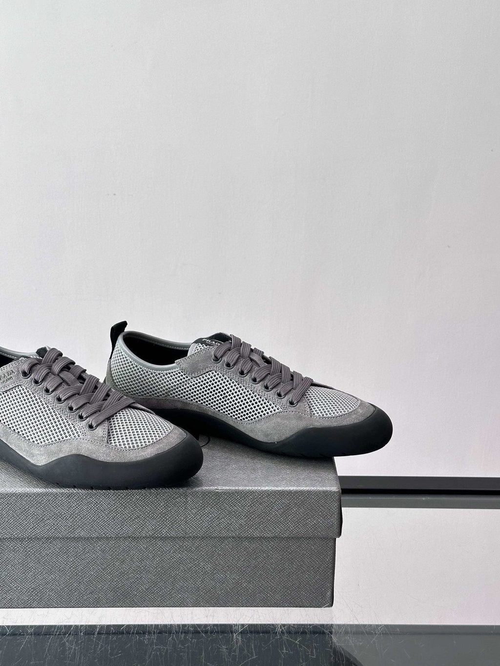 Prada Low-Top Perforated Sneakers — side