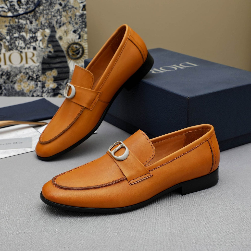 Dior Double-Ring Buckle Loafers — front