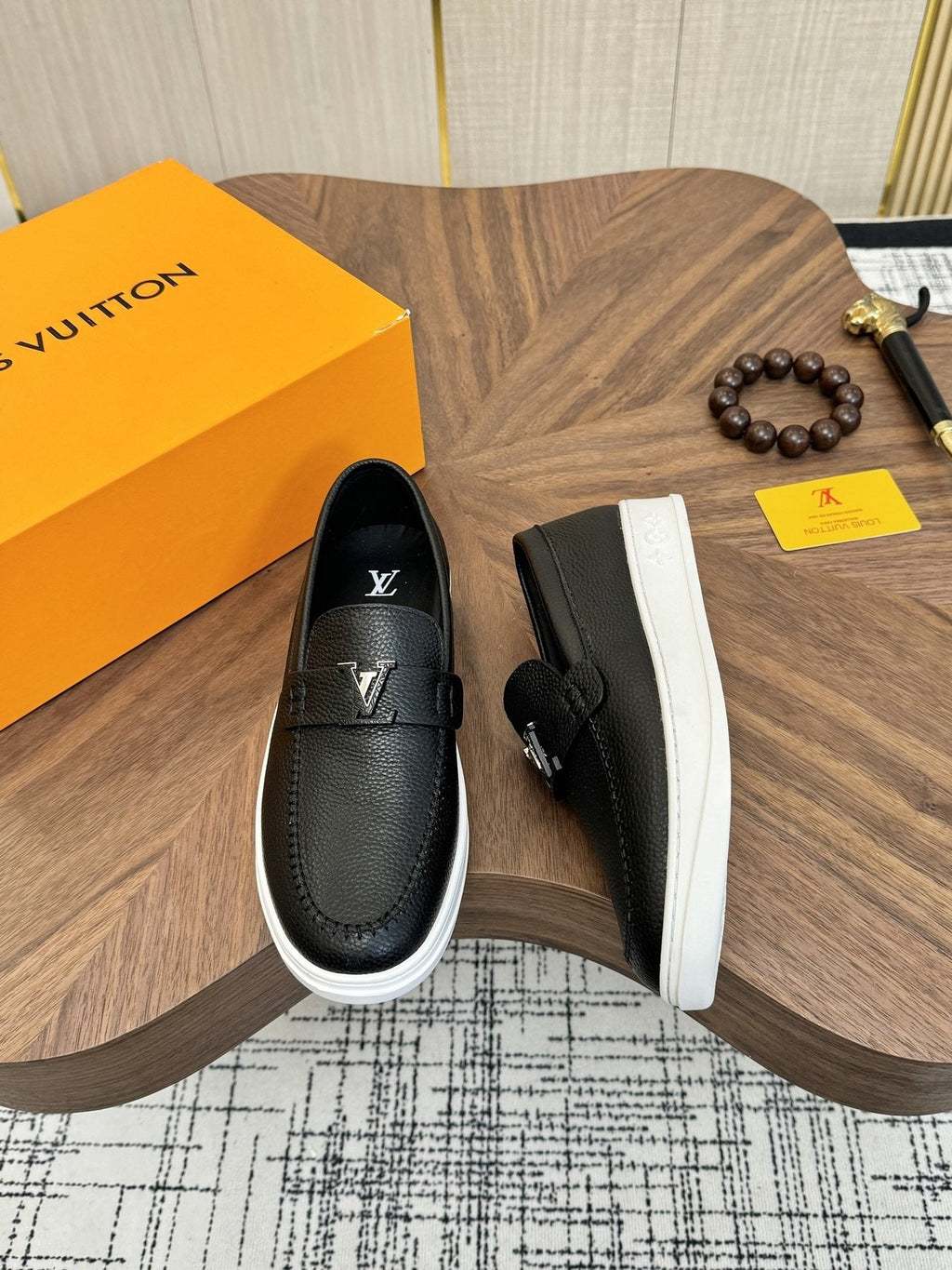 Louis Vuitton Logo Strap Slip-On Shoes — front