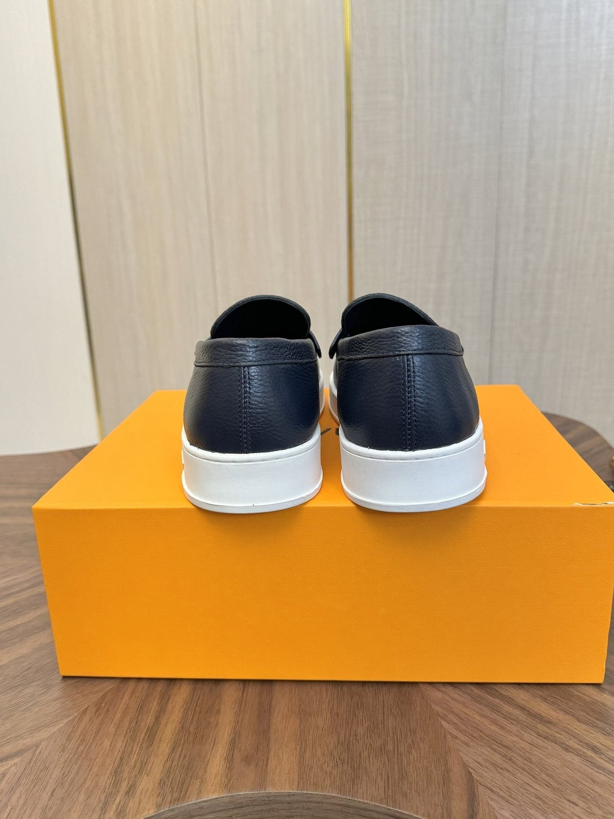 Louis Vuitton Logo Strap Slip-On Shoes — back
