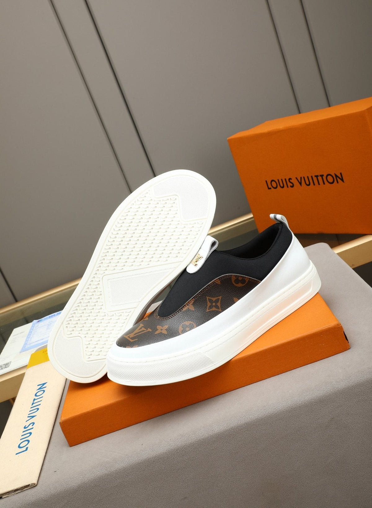 Louis Vuitton Monogram Slip-On Sneakers — detail