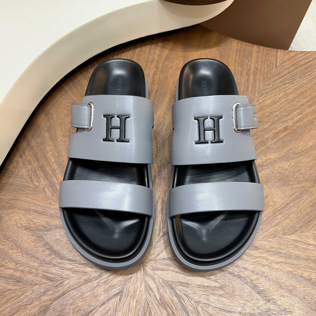 Hermès Two-Strap Slide Sandals — front