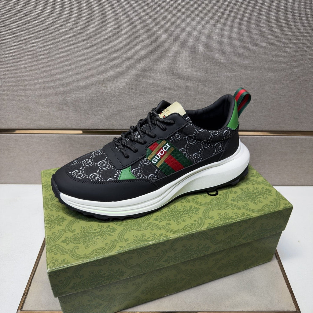Gucci Green-Red Stripe Men’s Sneakers — side