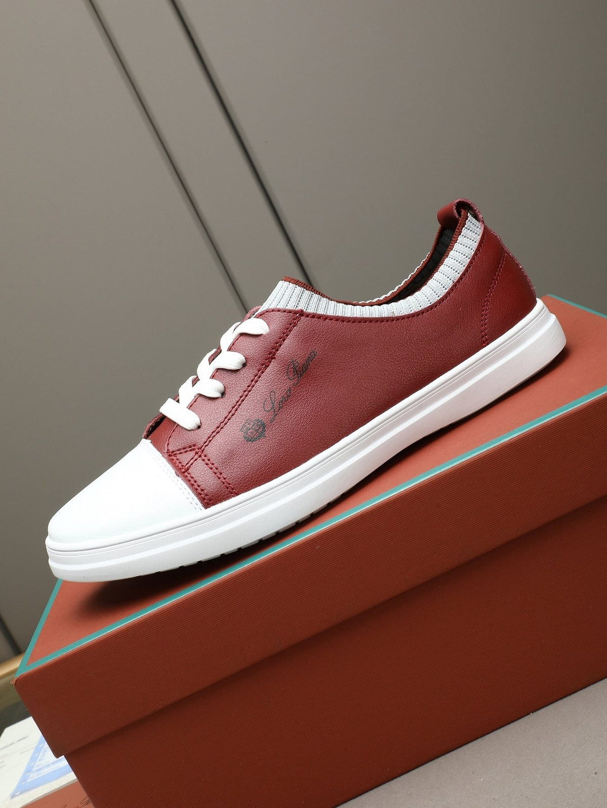 Loro Piana Lace-Up Low-Top Sneakers — side