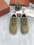 Loro Piana Contrast-Collar Low-Top Sneakers — hero