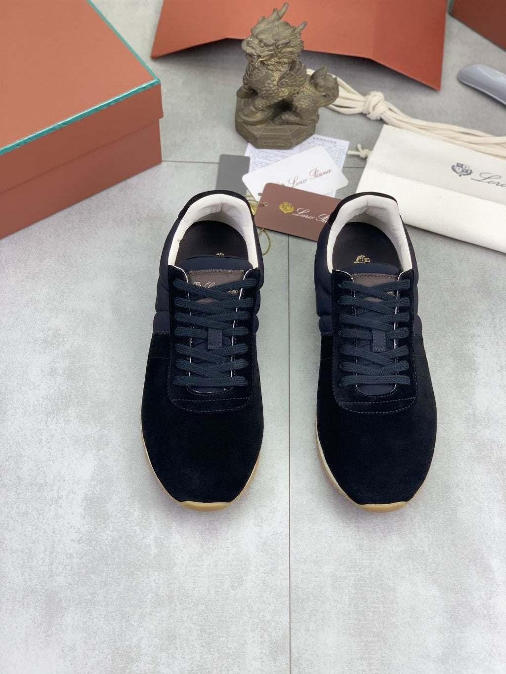 Loro Piana Black Low-Top Sneakers — hero