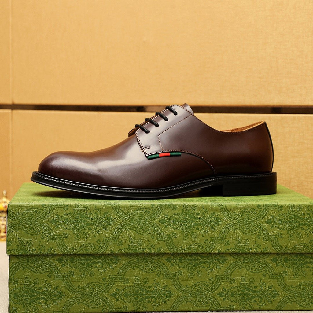 Gucci Stripe Lace-Up Dress Shoes — side