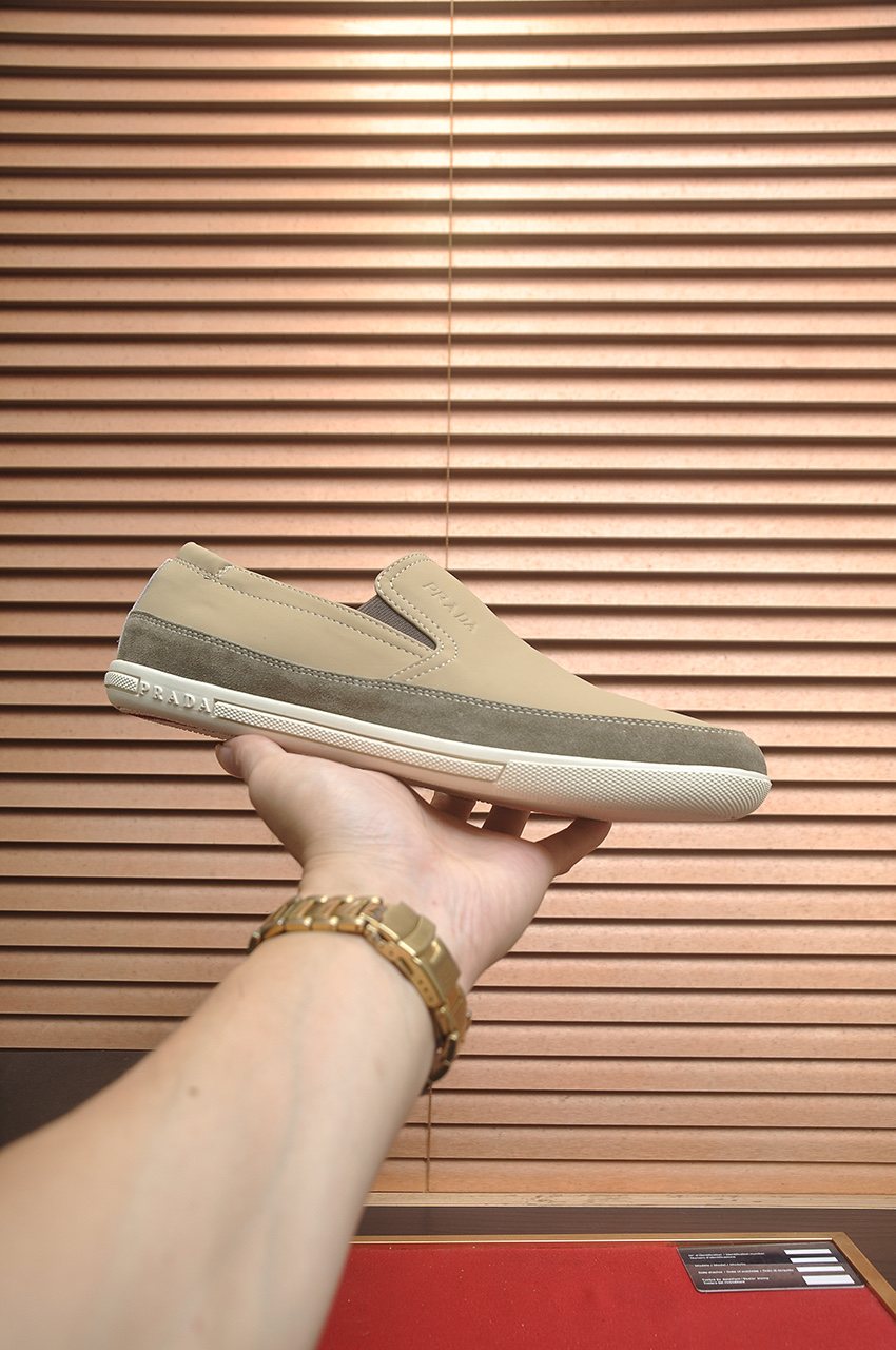 Prada Men’s Smooth Slip-On Shoes — model