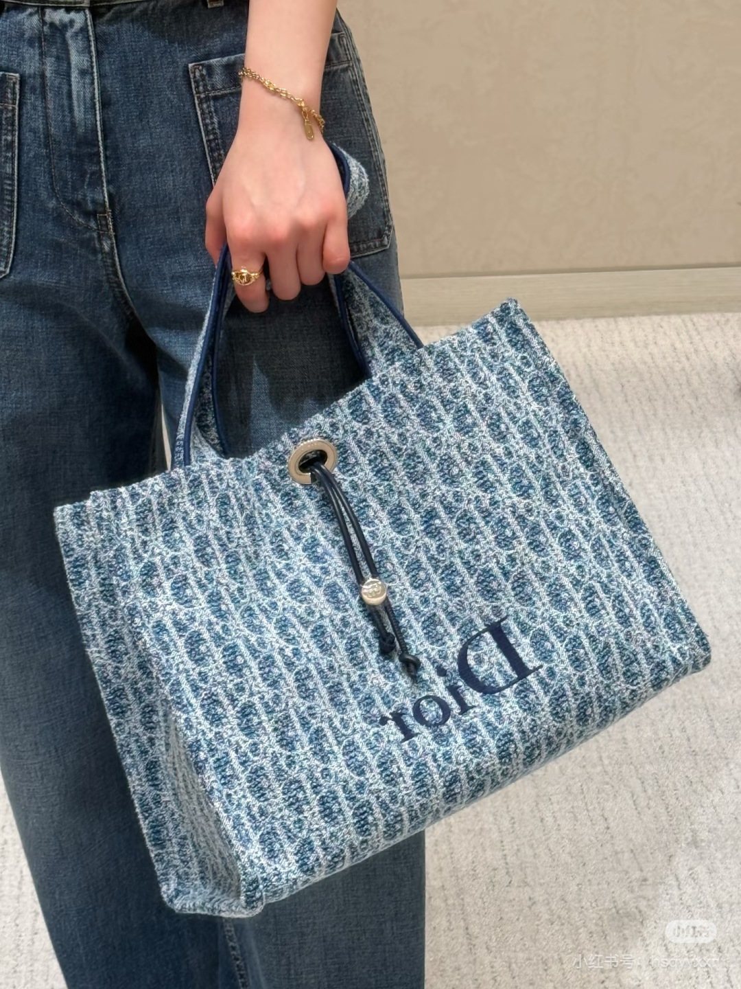 Dior Book Tote Blue Monogram Tote Bag — hero