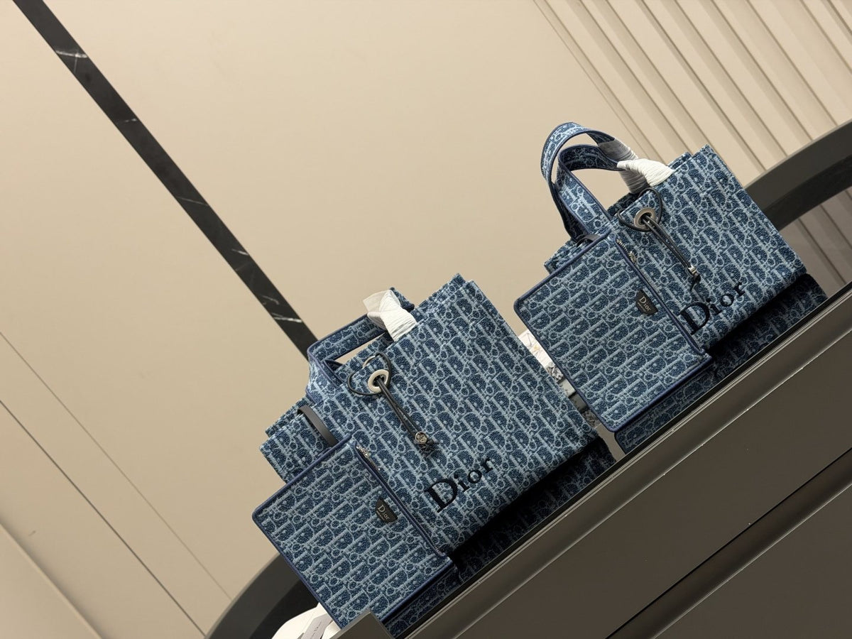 Dior Book Tote Blue Monogram Tote Bag — comparison