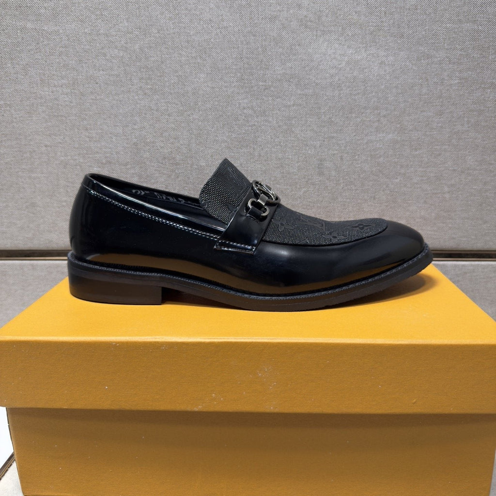 Louis Vuitton Buckle Slip-On Dress Shoes — side