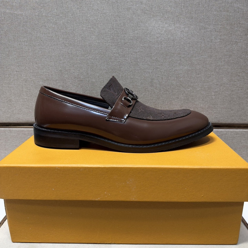 Louis Vuitton Buckle Slip-On Dress Shoes — side