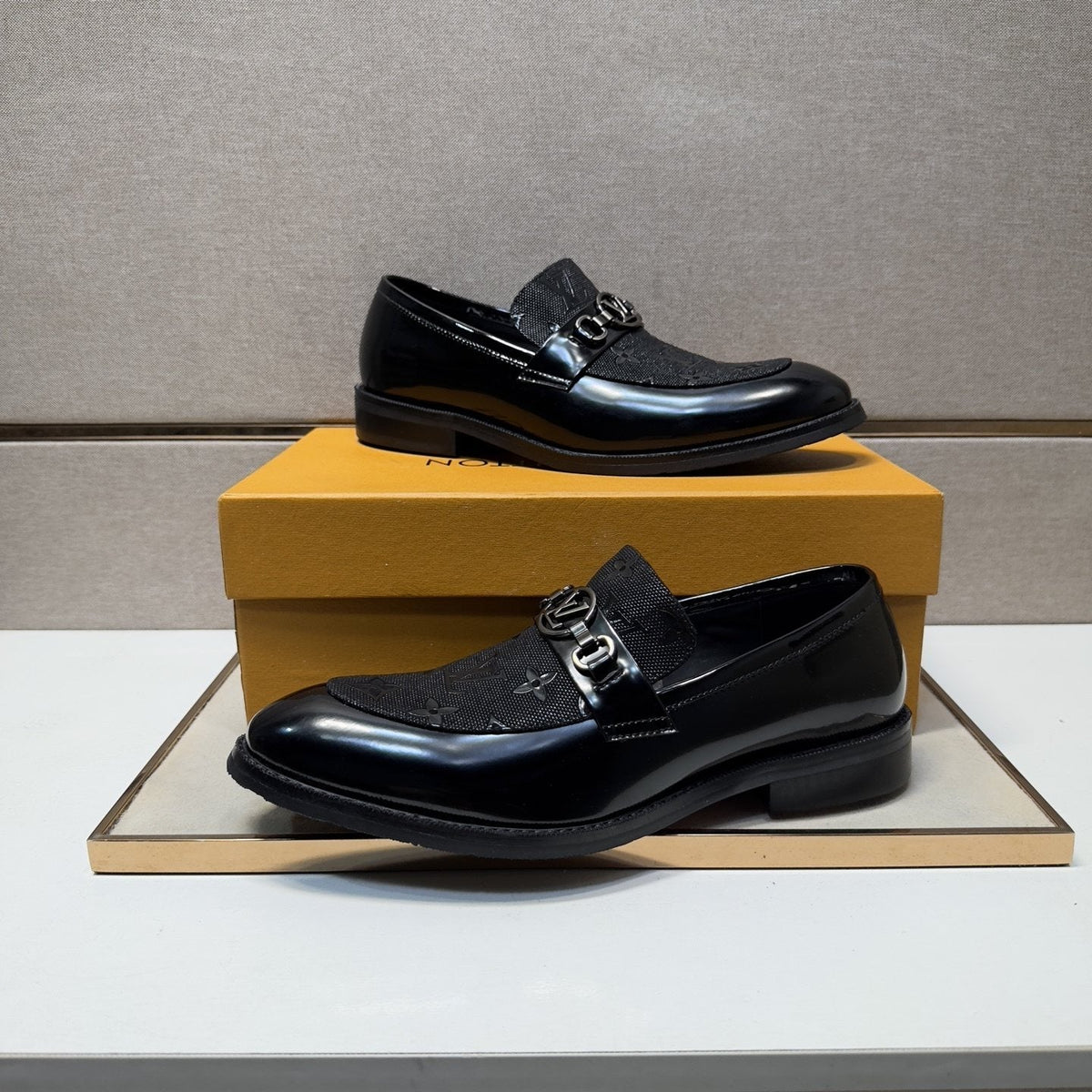 Louis Vuitton Buckle Slip-On Dress Shoes — side