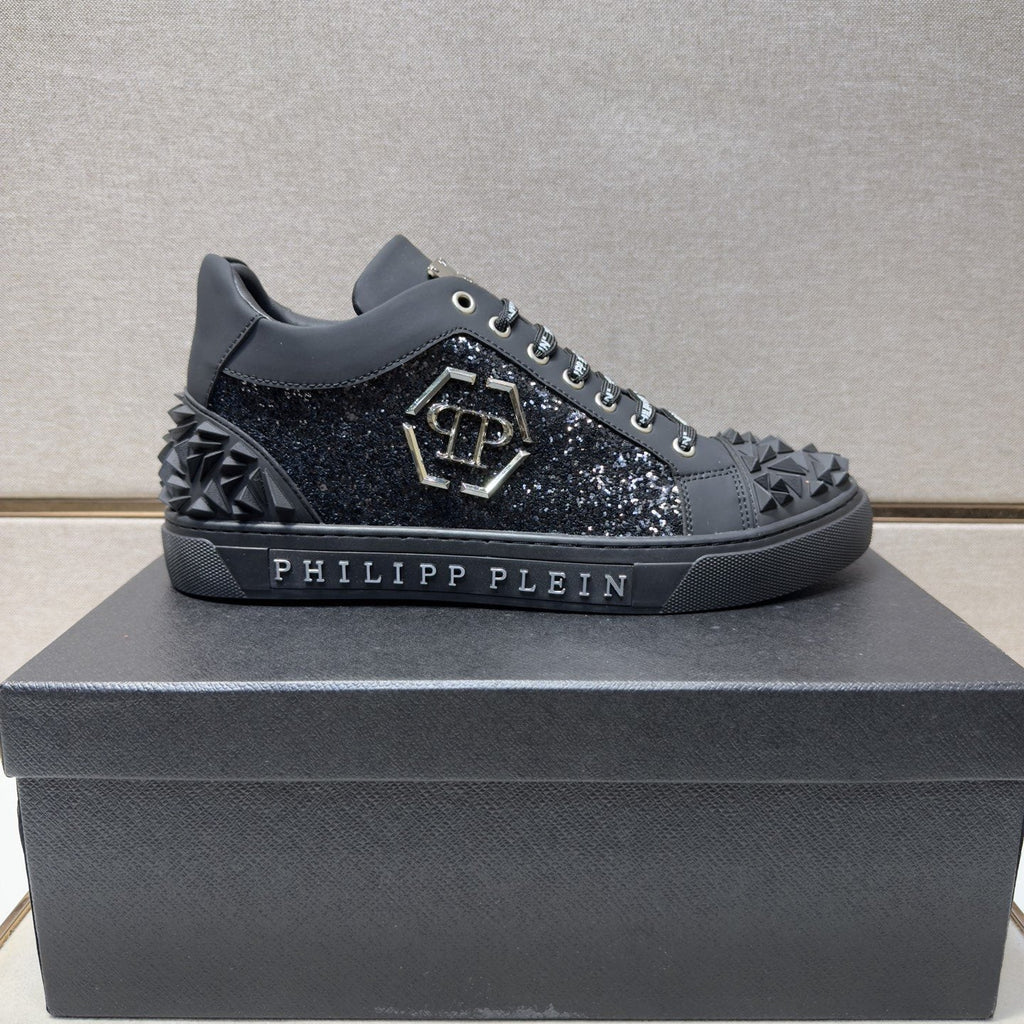 Philipp Plein Studded Panel Low-Top Sneakers — hero