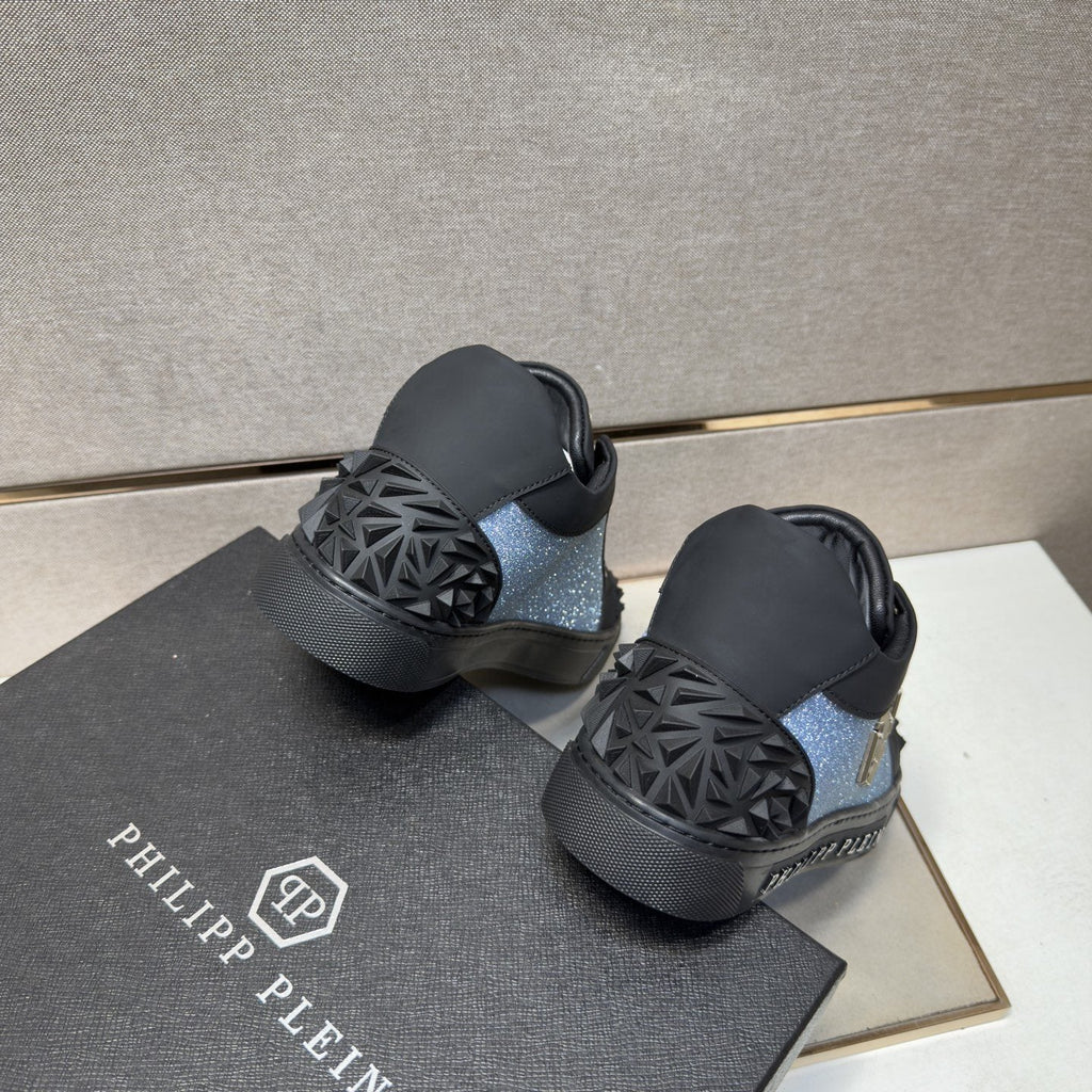 Philipp Plein Textured Logo High-Top Sneakers — back