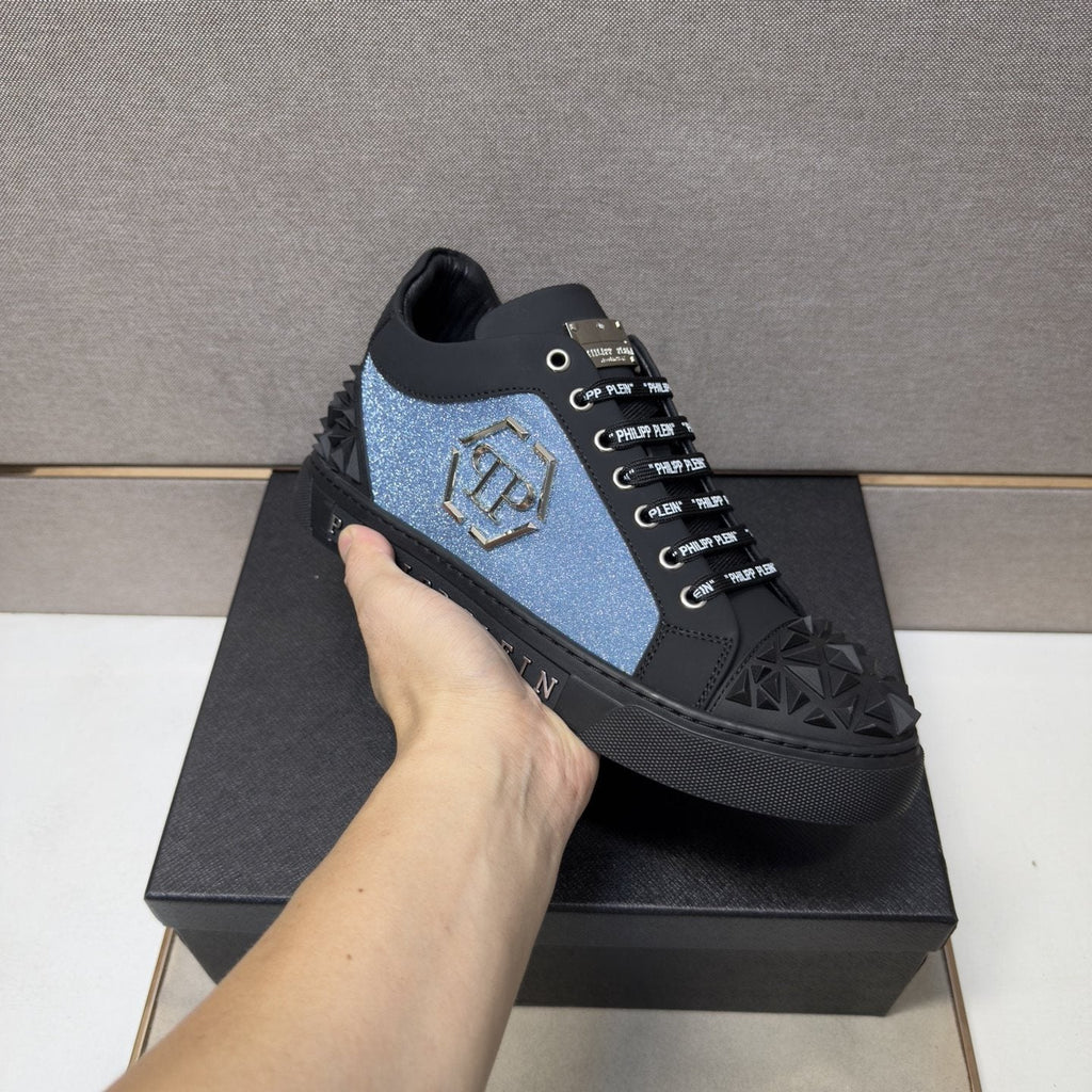 Philipp Plein Textured Logo High-Top Sneakers — model