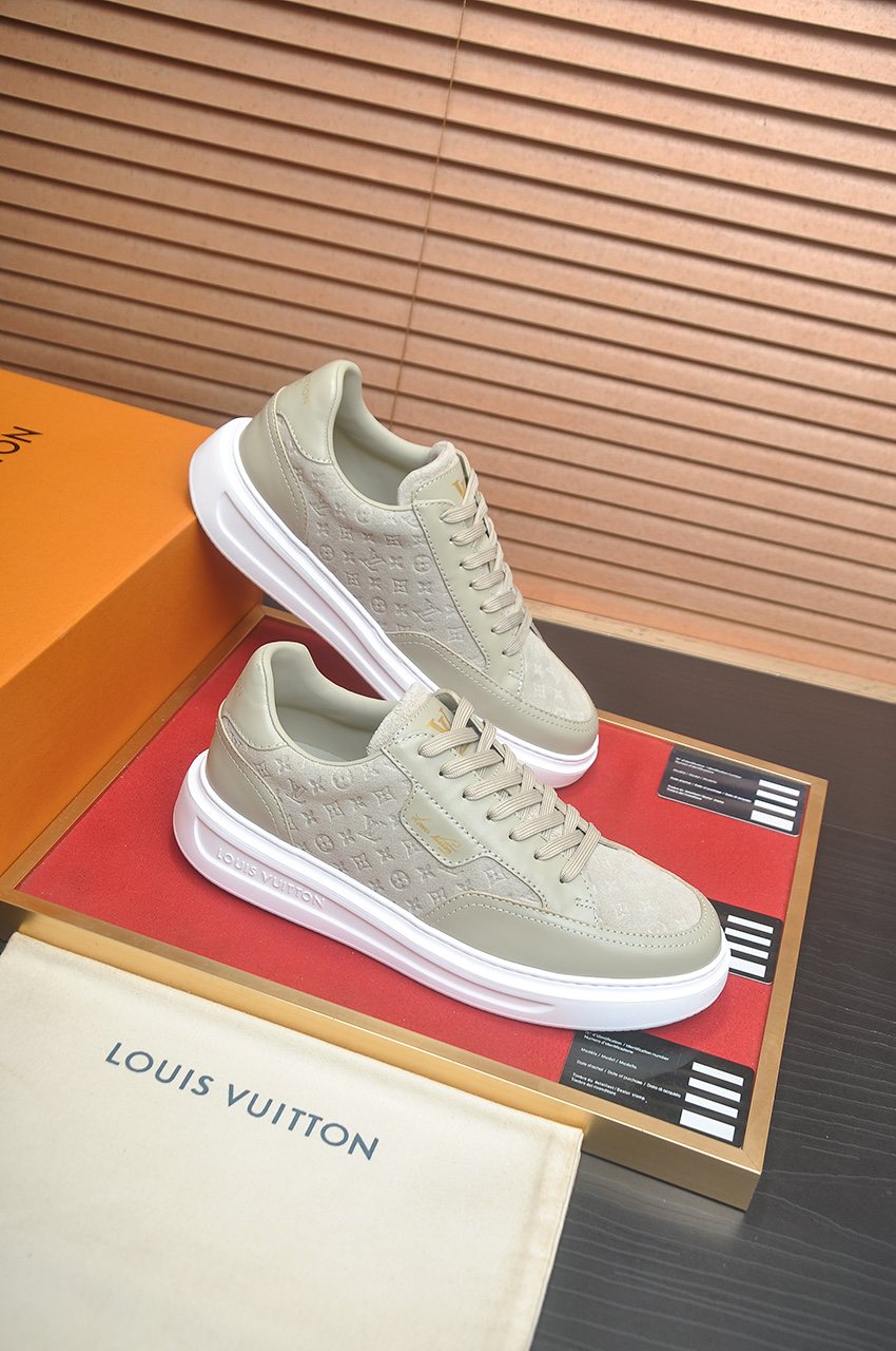 Louis Vuitton Textured Low-Top Sneakers — side