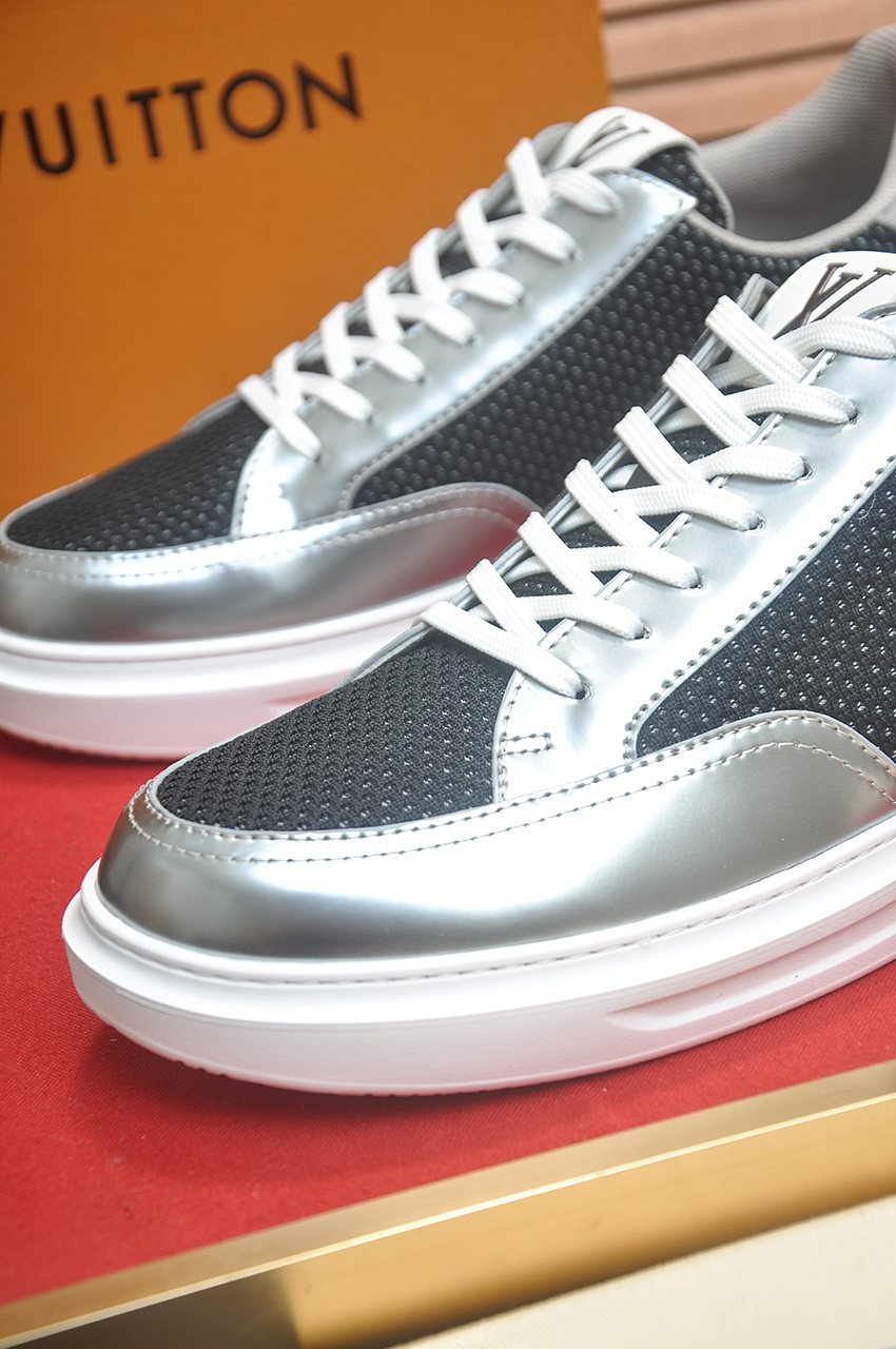 Louis Vuitton Metallic Panel Low-Top Sneakers — detail