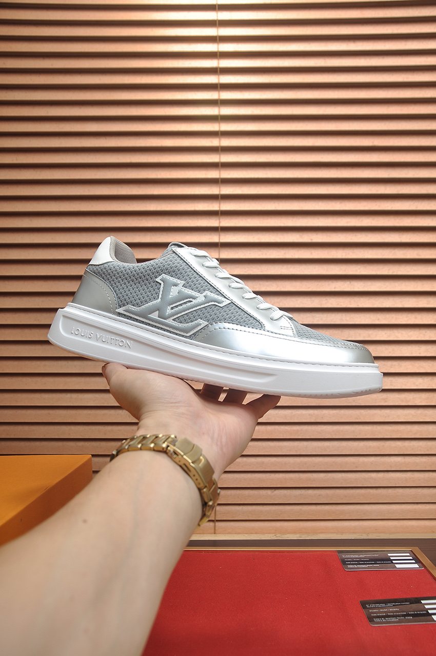 Louis Vuitton Metallic Panel Low-Top Sneakers — model
