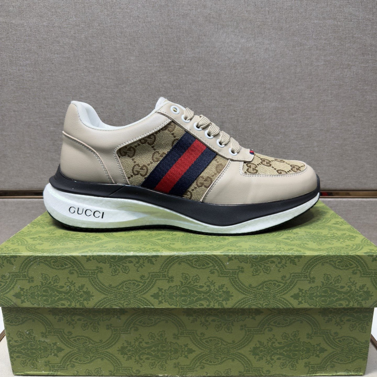 Gucci Web Stripe Low-Top Sneakers — hero