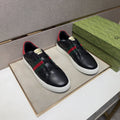 Gucci Green-Red Stripe Low-Top Sneakers — front