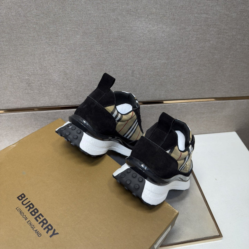 Burberry Plaid Panel Sneakers — back