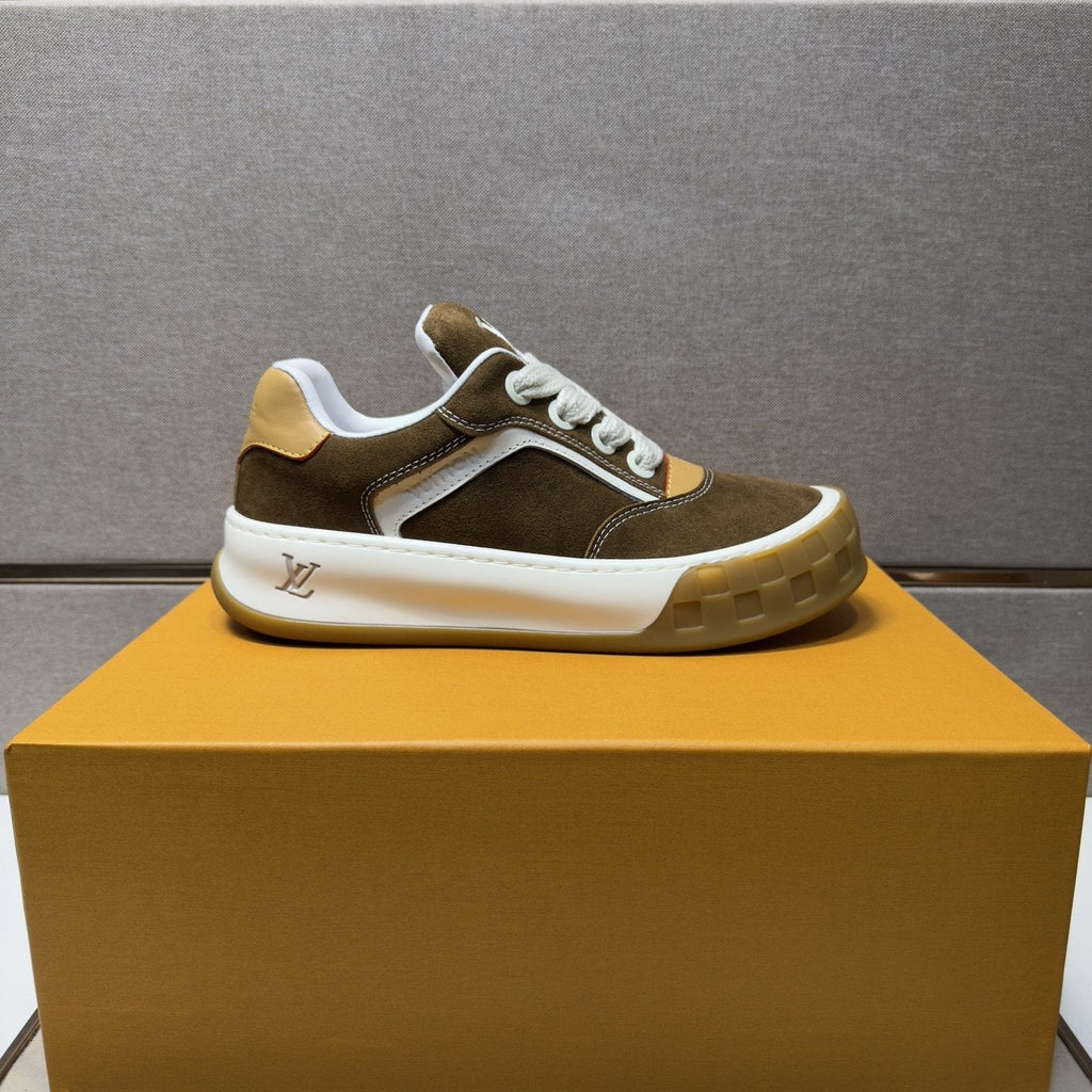 Louis Vuitton Panelled Gum Sole Sneakers — side