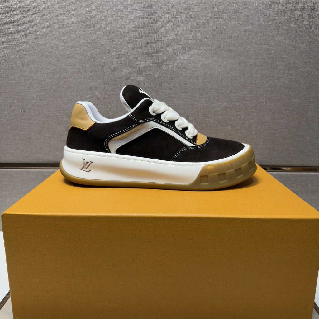 Louis Vuitton Panelled Gum Sole Sneakers — side