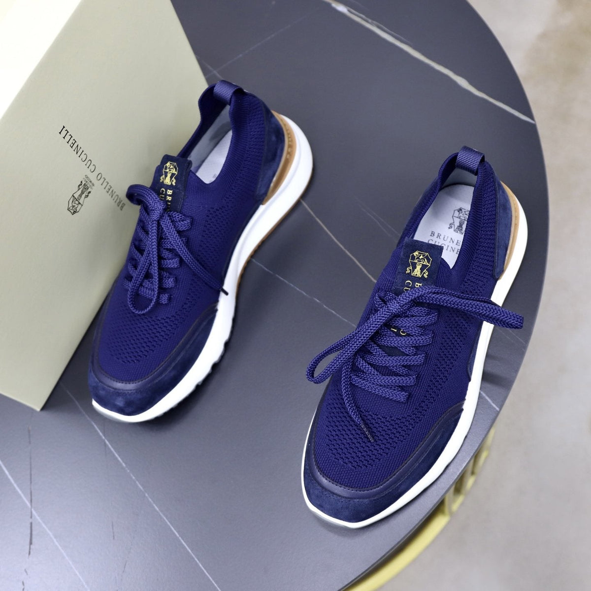 Brunello Cucinelli Knit Low-Top Sneakers — hero