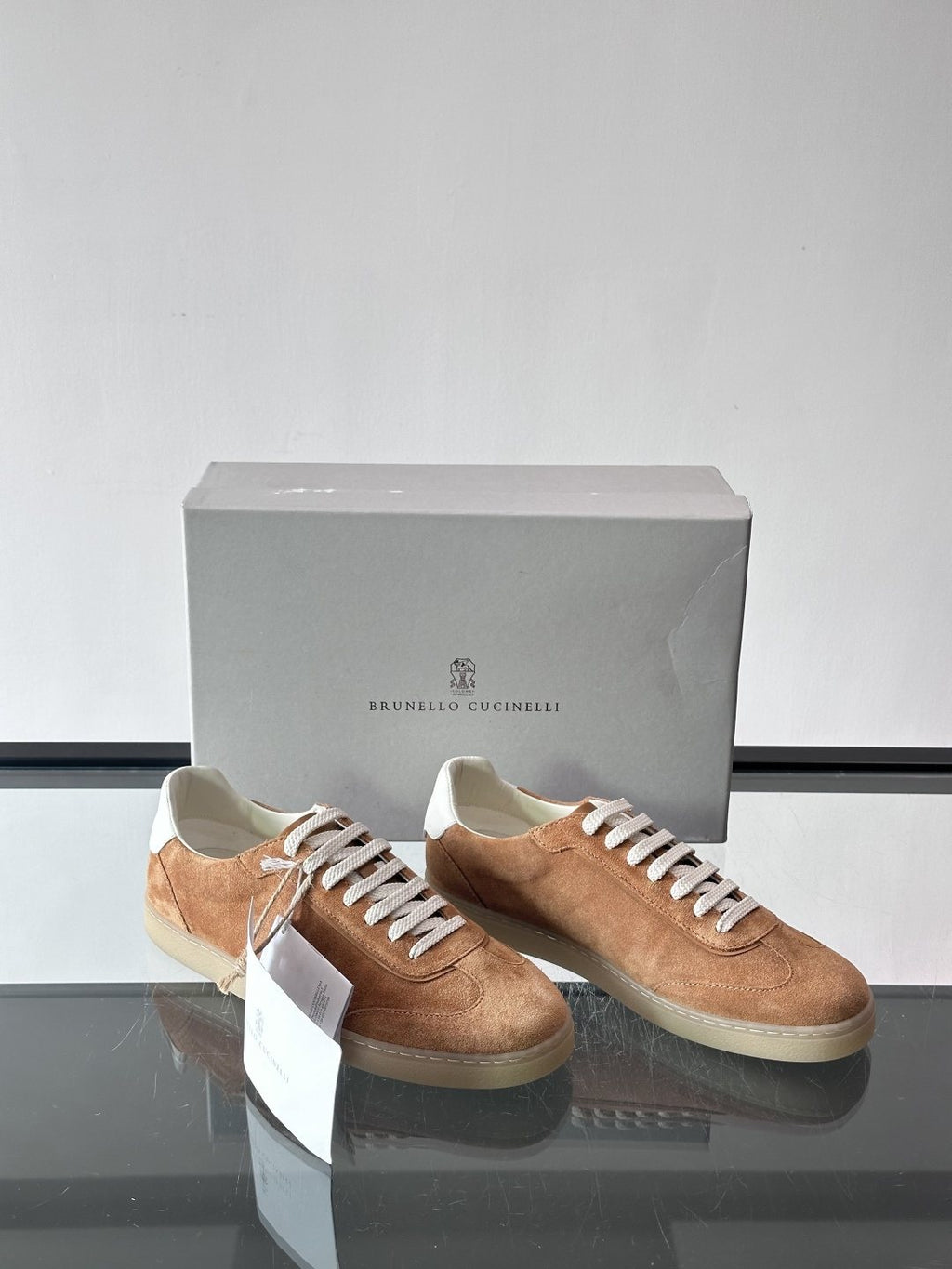 Brunello Cucinelli Lace-Up Low-Top Sneakers — front