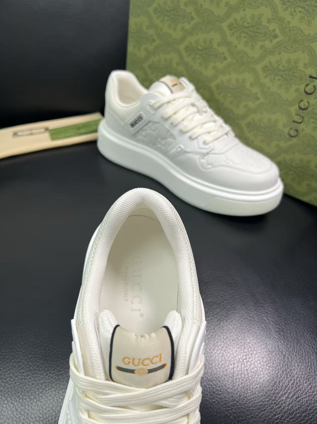Gucci Embossed Low-Top Sneakers — back