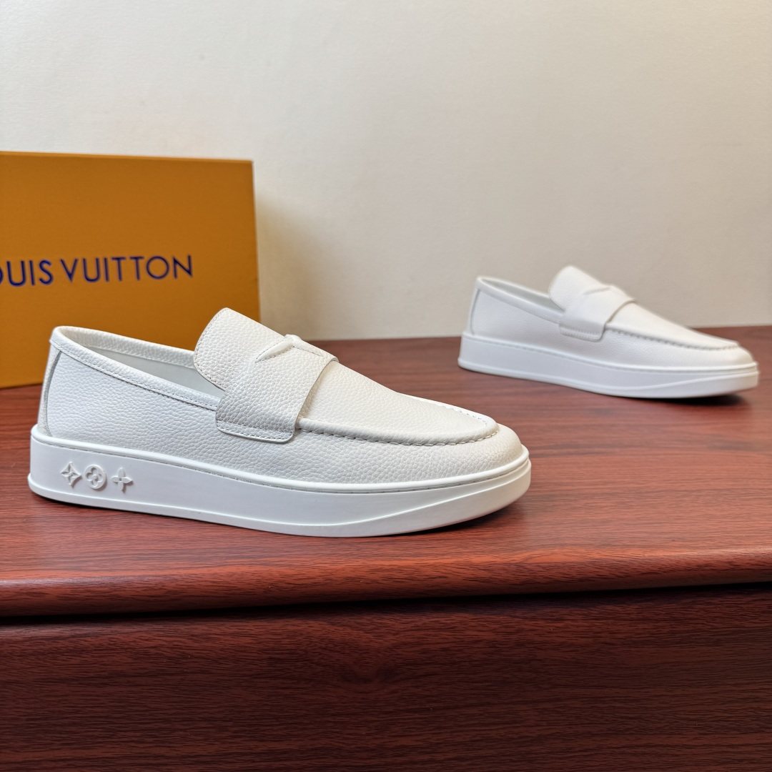 Louis Vuitton Textured Slip-On Loafers — hero